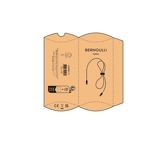 black Cable Bernoulli rPET. 1 m USB-A a Lightning