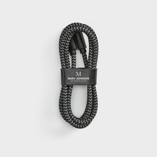 black Cable Bernoulli rPET. 1 m USB-A a Lightning