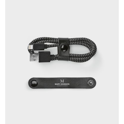 black Cable Bernoulli rPET. 1 m USB-A a Lightning