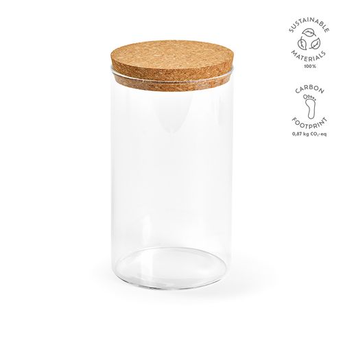transparente Frasco Magritte 1000; vidrio borosilicato, 1015 ml. Tapa corcho