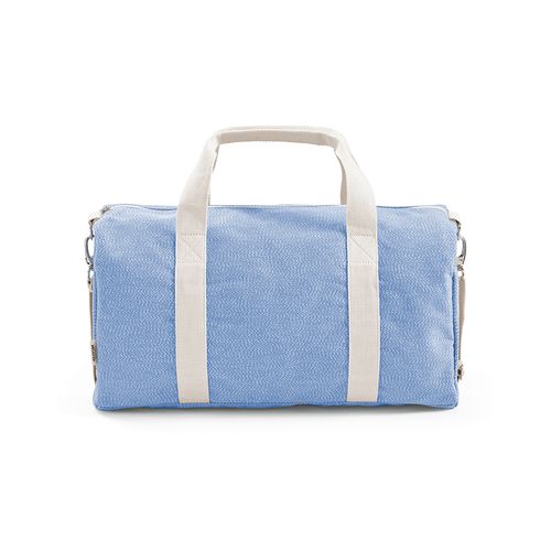 azul / blanco pastel Bolsa de gimnasio Seoul de 30 l de algodón reciclado y rPET