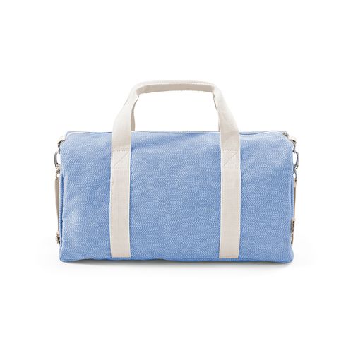 azul / blanco pastel Bolsa de gimnasio Seoul de 30 l de algodón reciclado y rPET