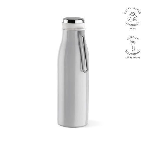 gris claro Botella Arkansas 500 ;rInox, 495 ml. Doble pared, hermética y asa