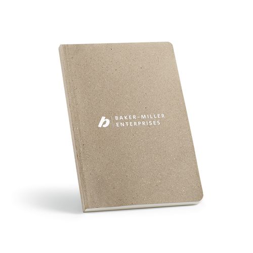 Carnet Poe couverture en lin, 196p recyclées 80g/m²