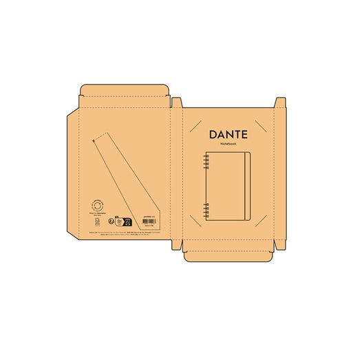 Carnet Dante couverture en bambou, 196p recyclées 70g/m²