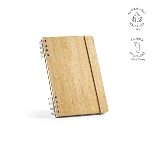 Carnet Dante couverture en bambou, 196p recyclées 70g/m²