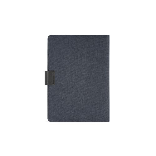 Carpeta Tolstoi A5 de rPET. Bloc con 64 hojas FSC y cierre rPU