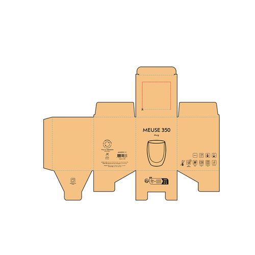 Taza Meuse 350 de vidrio de borosilicato. 370 ml