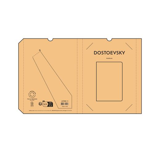 Carnet Dostoïevski couverture en citronnelle, 196p 80g/m²