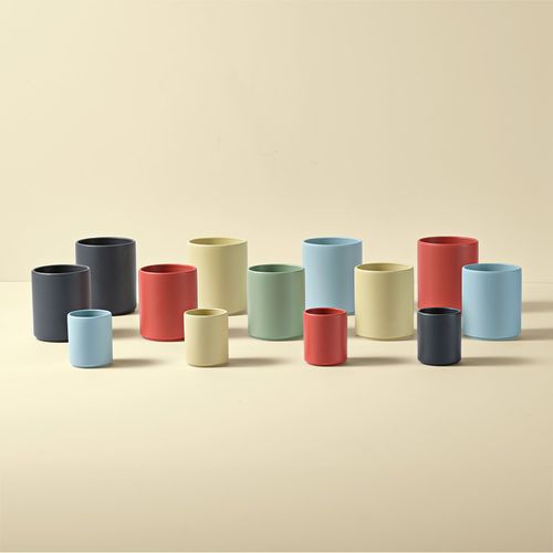 rojo mate Taza de cerámica Tiber 75. 75 ml. Acabado mate