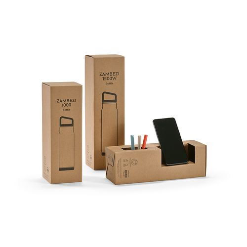 plateado Botella Zambezi 1000 ; rInox de 1160 ml. Doble pared, hermética