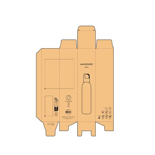 Botella Mackenzie; rInox, 690 ml, hermética, cierre de mosquetón