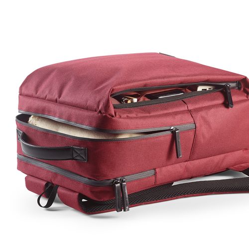 red Mochila Oslo de 20 l de rPET. Cierre impermeable. Para PC de 17