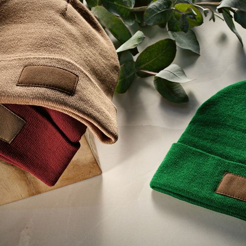 verde oscuro Gorro Tupac; de algodón reciclado. Con parche personalizable