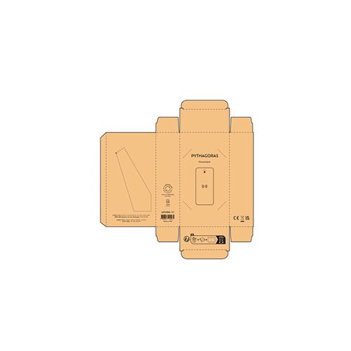 natural Batería externa de bambú Pythagoras, 10000 mAh, 15 W