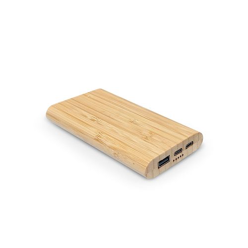 BATERÍA EXTERNA DE BAMBÚ PYTHAGORAS, 10000 MAH, 15 W