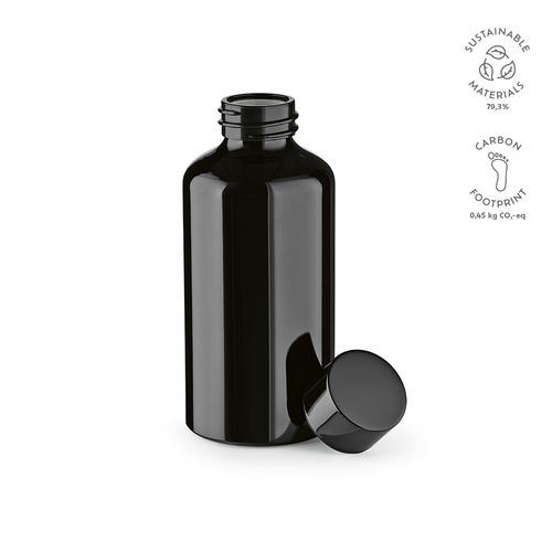 black Botella Yukon de rAluminio de 550 ml. Pared simple y hermética