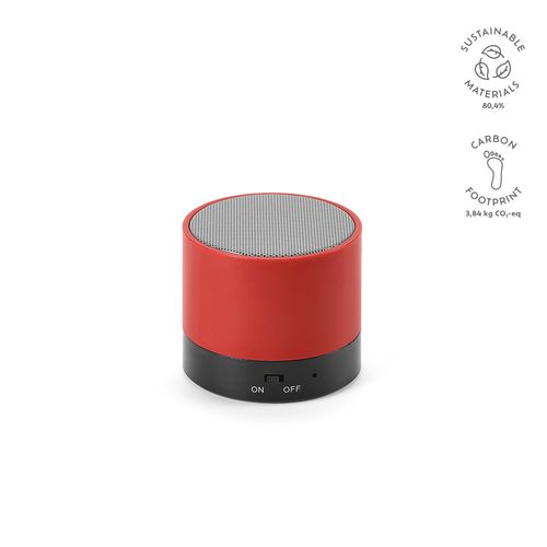 red Altavoz Gauss; rABS, 300 mAh. Autonomía hasta 1,5 horas. 3 W.