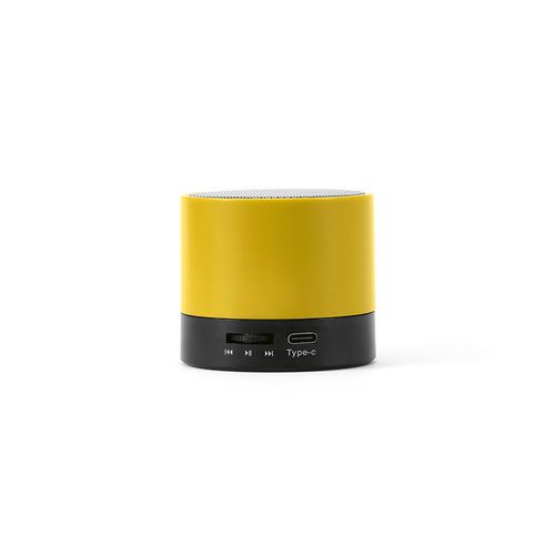 yellow Altavoz Gauss; rABS, 300 mAh. Autonomía hasta 1,5 horas. 3 W.