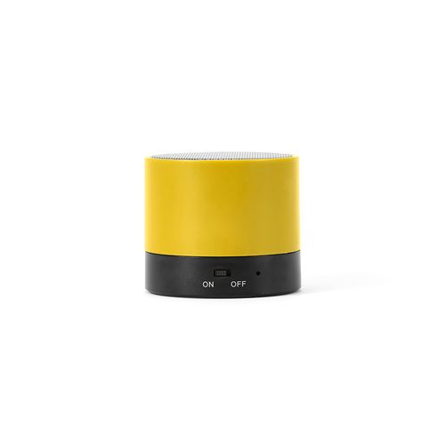 yellow Altavoz Gauss; rABS, 300 mAh. Autonomía hasta 1,5 horas. 3 W.