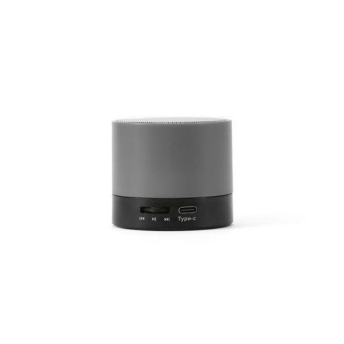 gray Altavoz Gauss; rABS, 300 mAh. Autonomía hasta 1,5 horas. 3 W.