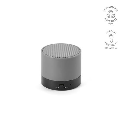 gray Altavoz Gauss; rABS, 300 mAh. Autonomía hasta 1,5 horas. 3 W.