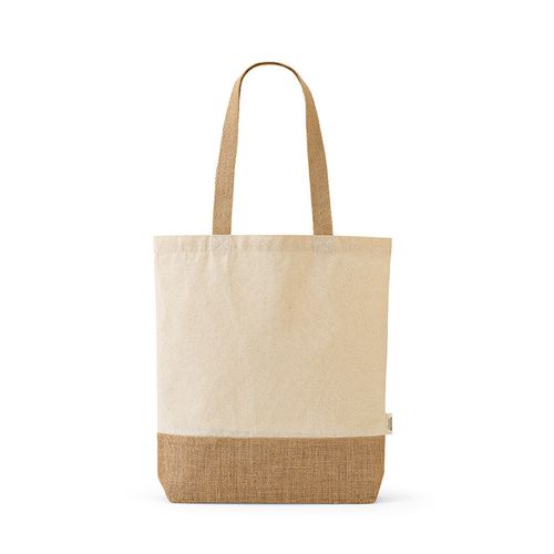 Bolsa de compra Puncak; algodón reciclado 180 gsm y yute 275 gsm