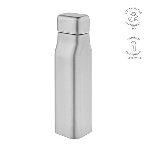 plateado Botella Virtuos ; rInox de 1030 ml. Pared simple y hermética