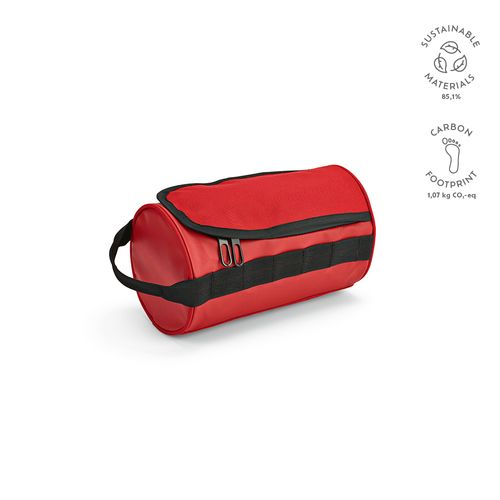 Trousse de toilette Riga 5,7L rPET, forme cylindre, poignée