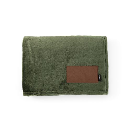 ejército verde Manta Van Eyck de rPET de 240 gsm. Con parche personalizable