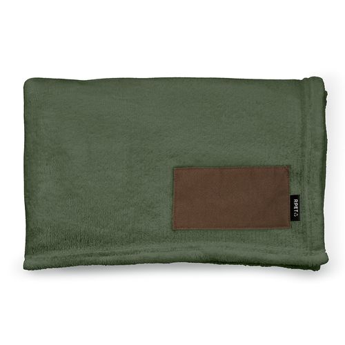ejército verde Manta Van Eyck de rPET de 240 gsm. Con parche personalizable