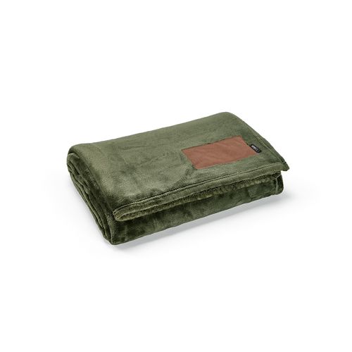 ejército verde Manta Van Eyck de rPET de 240 gsm. Con parche personalizable
