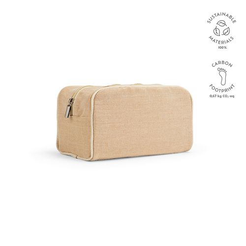 Neceser Rio de 260 gsm fabricado en yute con cremallera