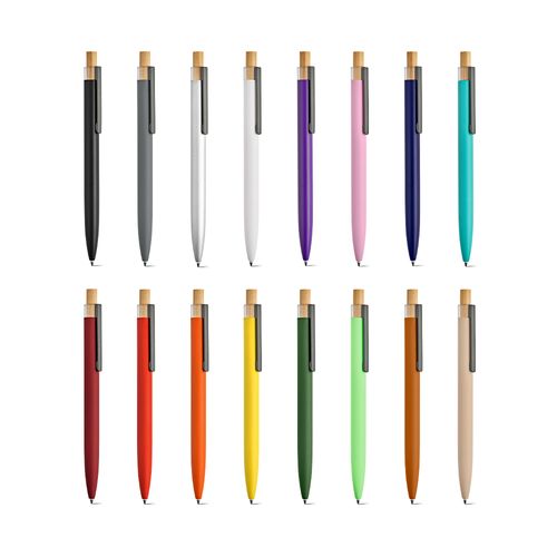 Stylo Tolkien en alu & bambou, encre bleue 1km Dokumental®