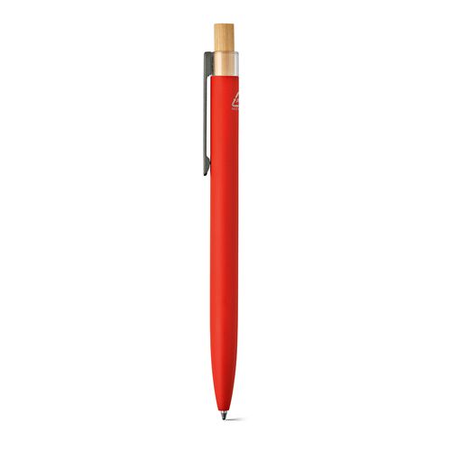 red Bolígrafo Tolkien; rAluminio, bambú. Tinta Dokumental® azul 1km
