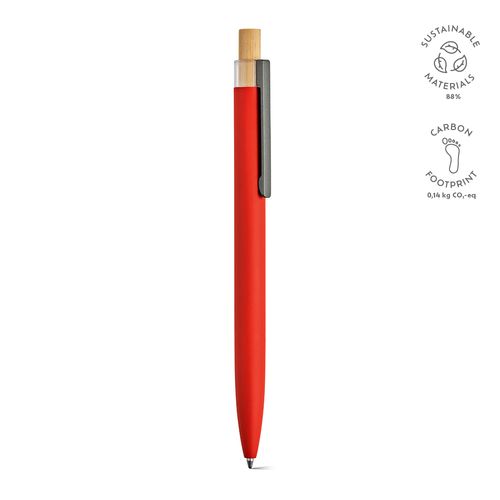 red Bolígrafo Tolkien; rAluminio, bambú. Tinta Dokumental® azul 1km