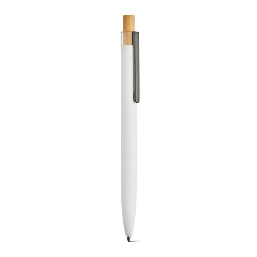 white Bolígrafo Tolkien; rAluminio, bambú. Tinta Dokumental® azul 1km