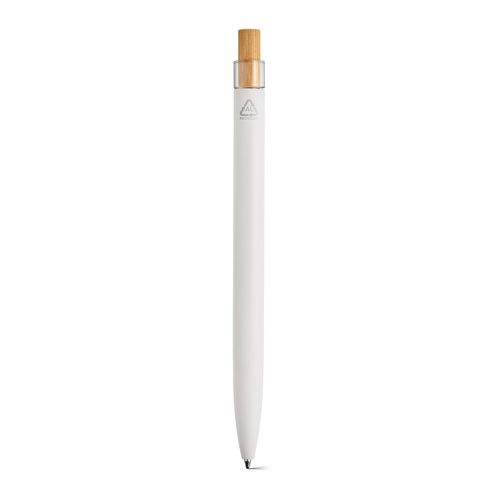 white Bolígrafo Tolkien; rAluminio, bambú. Tinta Dokumental® azul 1km