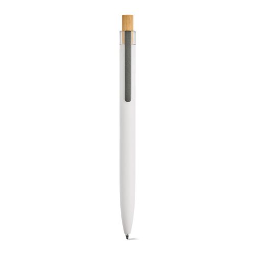 white Bolígrafo Tolkien; rAluminio, bambú. Tinta Dokumental® azul 1km