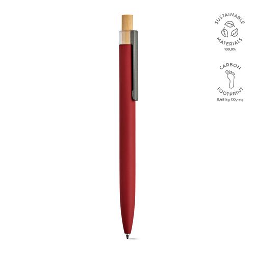 burdeos Bolígrafo Tolkien; rAluminio, bambú. Tinta Dokumental® azul 2 km