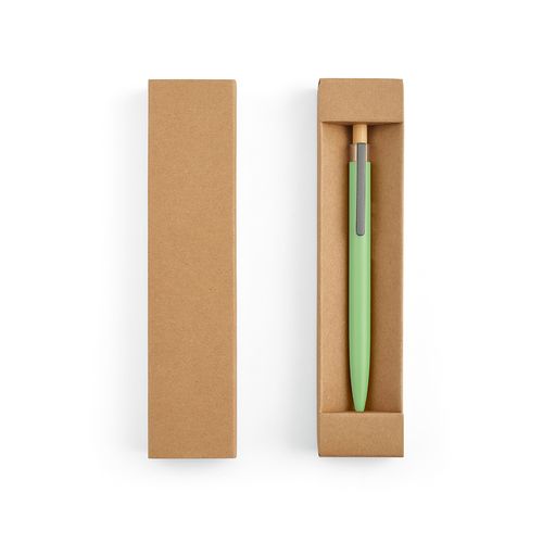 verde claro Bolígrafo Tolkien; rAluminio, bambú. Tinta Dokumental® azul 2 km