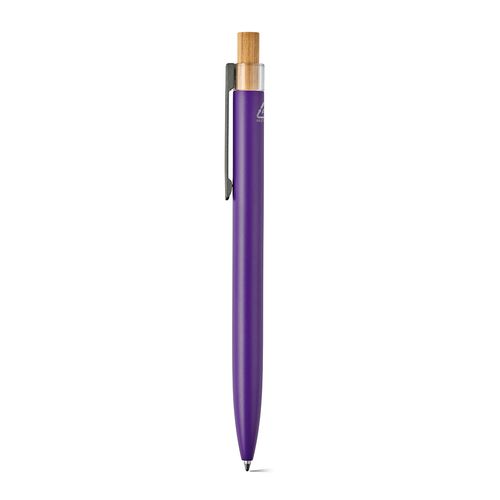 purple Bolígrafo Tolkien; rAluminio, bambú. Tinta Dokumental® azul 1km