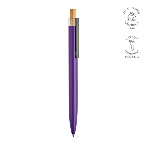 purple Bolígrafo Tolkien; rAluminio, bambú. Tinta Dokumental® azul 1km