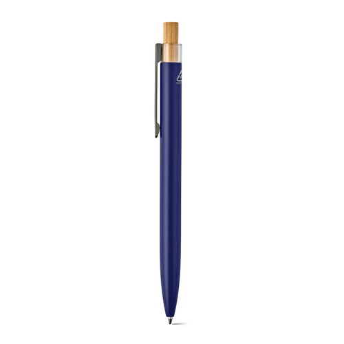 azul marino Bolígrafo Tolkien; rAluminio, bambú. Tinta Dokumental® azul 1km
