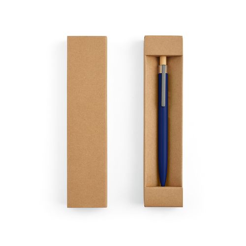 azul marino Bolígrafo Tolkien; rAluminio, bambú. Tinta Dokumental® azul 1km