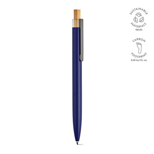 azul marino Bolígrafo Tolkien; rAluminio, bambú. Tinta Dokumental® azul 2 km