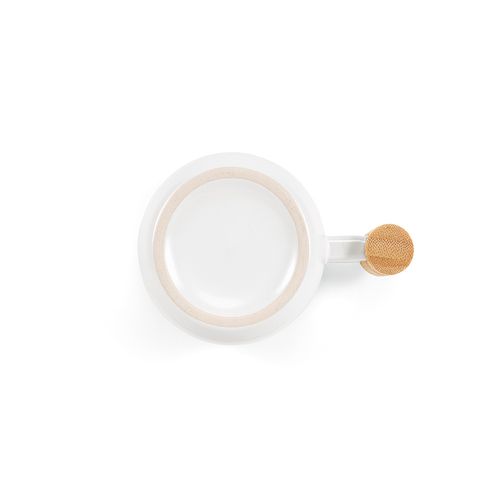 Tazza Douro 380ml in ceramica con coperchio e manico in bambù