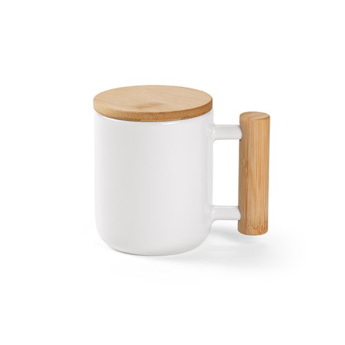 Mug Douro céramique, bouchon /anse en bambou 380 ml. Sublimation