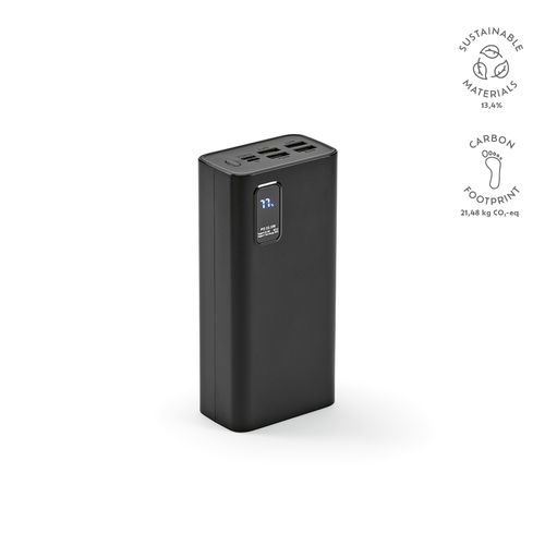 black Batería externa Hertz; rABS ,30.000 mAh. Pantalla LED. Carga PC