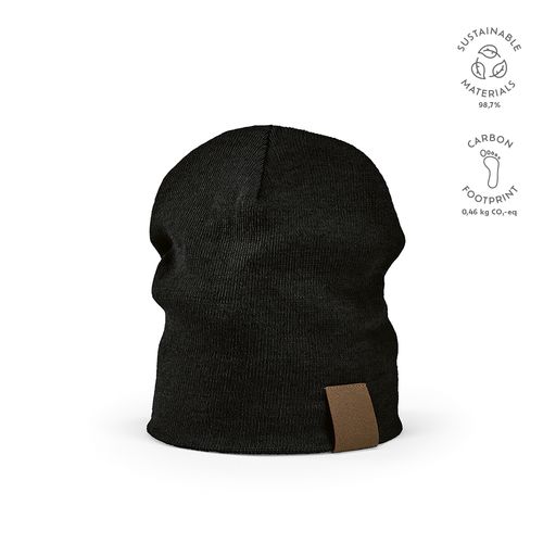 black Gorro Marley de rPET. Con parche personalizable